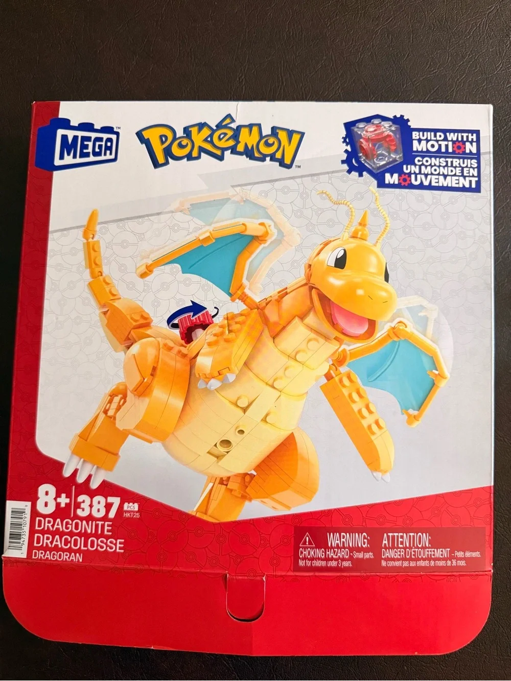 Pokémon Dragonite Buildable Figure - Orange
